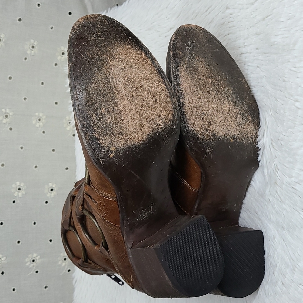 Old Gringo Brown Ankle Boots with Buckle Detail - Picture 4 of 9
